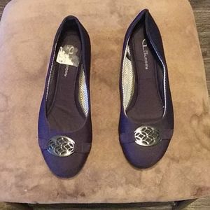 Royal blue laundry slip on loafers